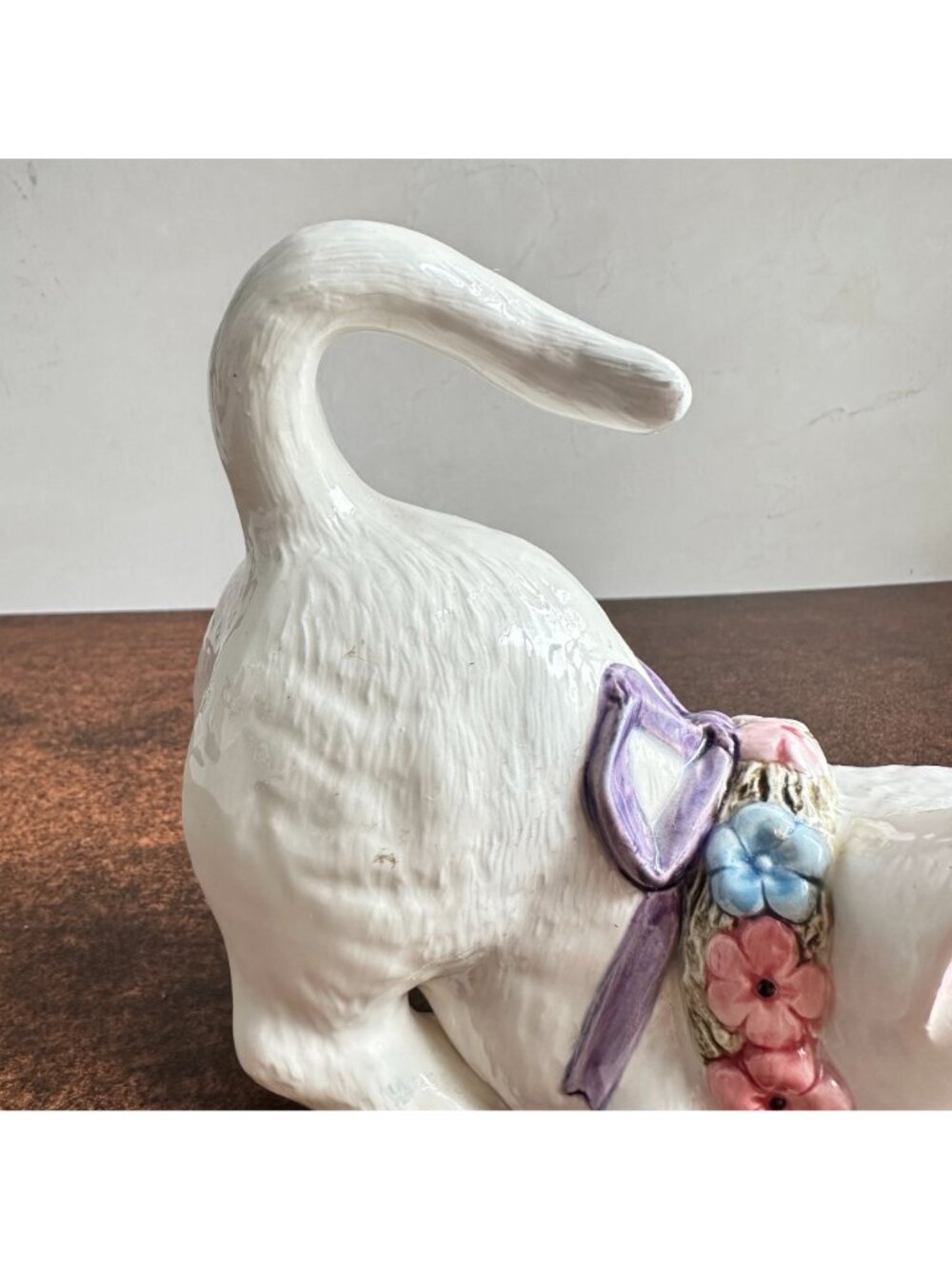 Lefton White Cat Music Box Ceramic Plays Memory from Cats Vintage 1992 - Picture 4 of 12